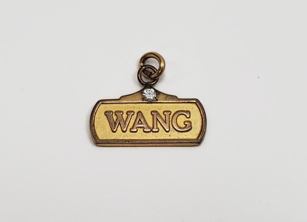 WANG 10k Gold Filled Diamond Employee Service Award Pendant
